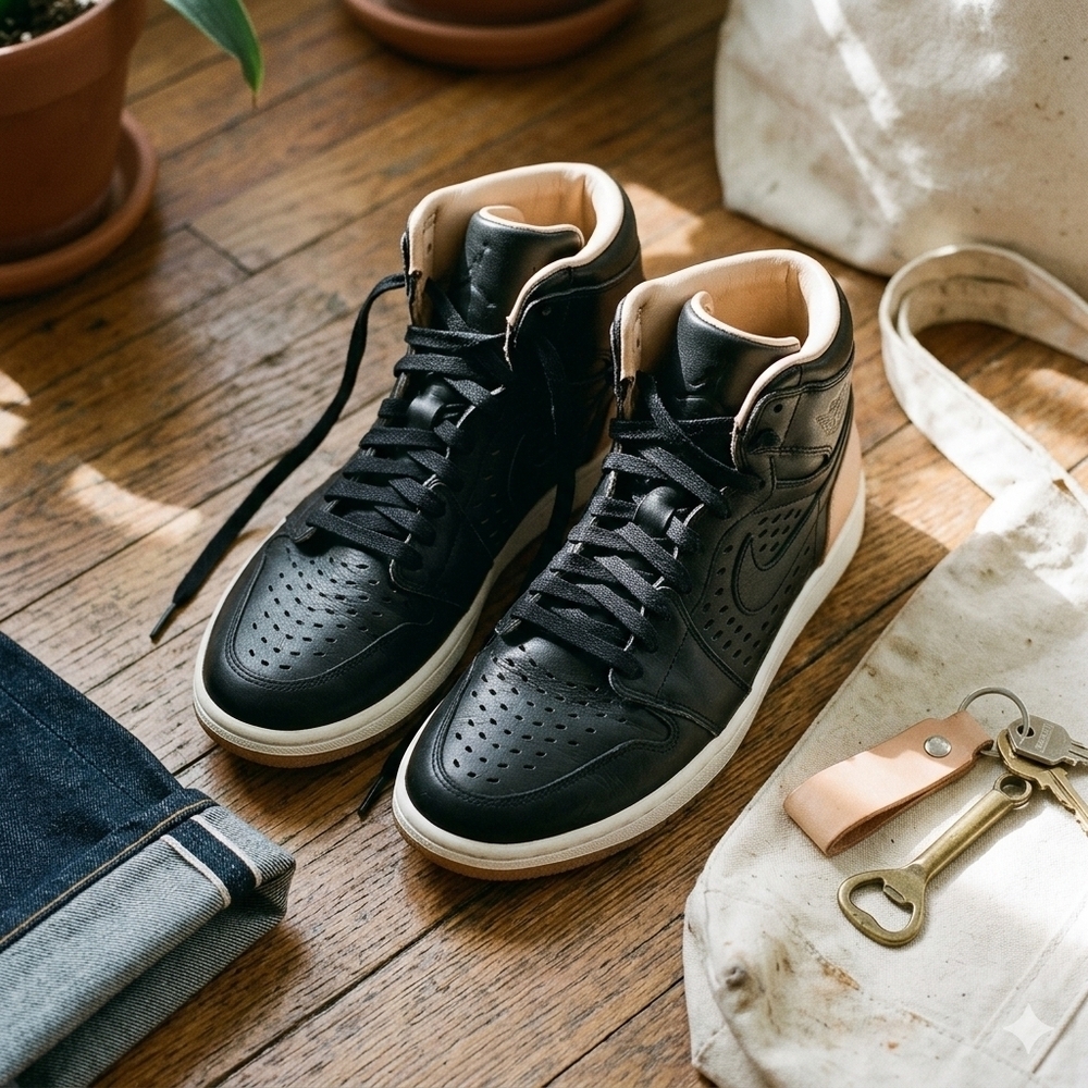 Nike Jordan 1 Retro High  , Vachetta Tan, Black Gum,  Men's 10